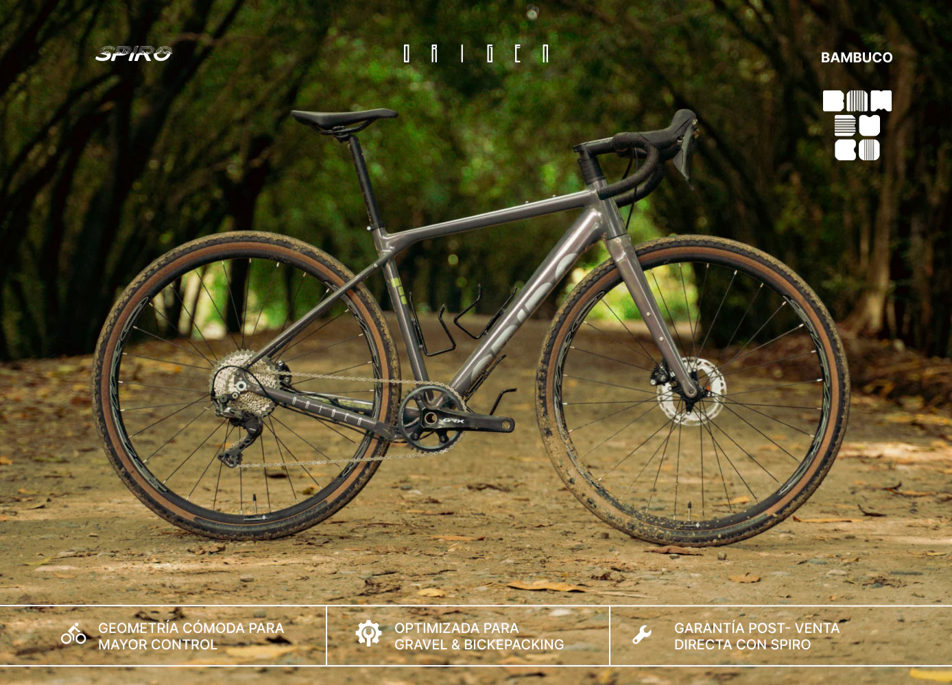 Bicicleta de gravel ORIGEN AL en aluminio con tenedor en carbono y grupo LTWOO GRT de 1x12 velocidades - Image 10