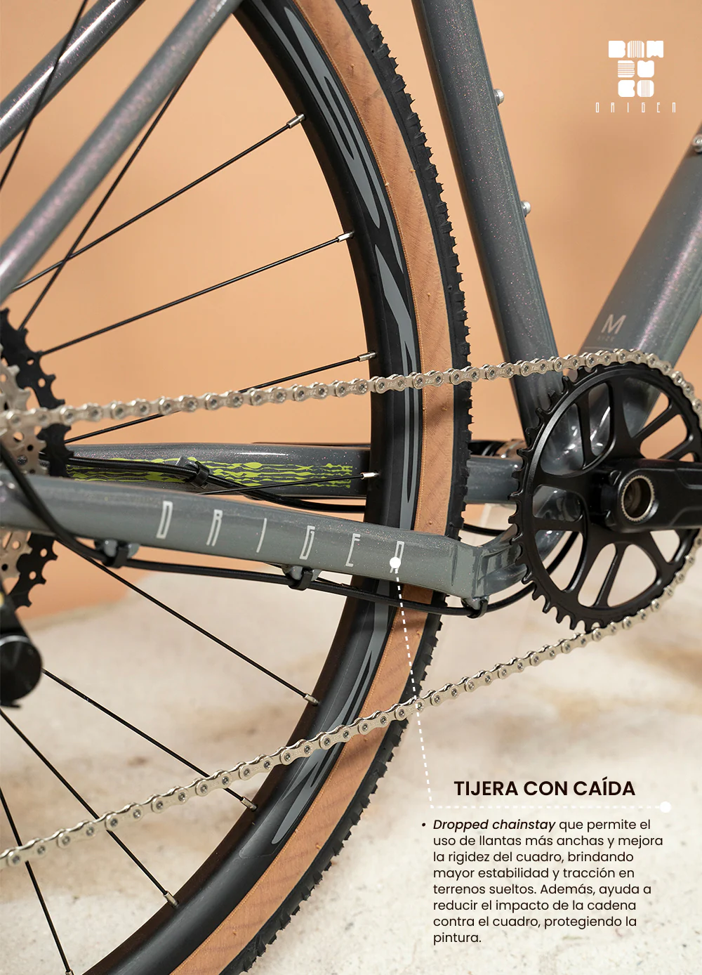 Bicicleta de gravel ORIGEN AL en aluminio con tenedor en carbono y grupo LTWOO GRT de 1x12 velocidades - Image 11