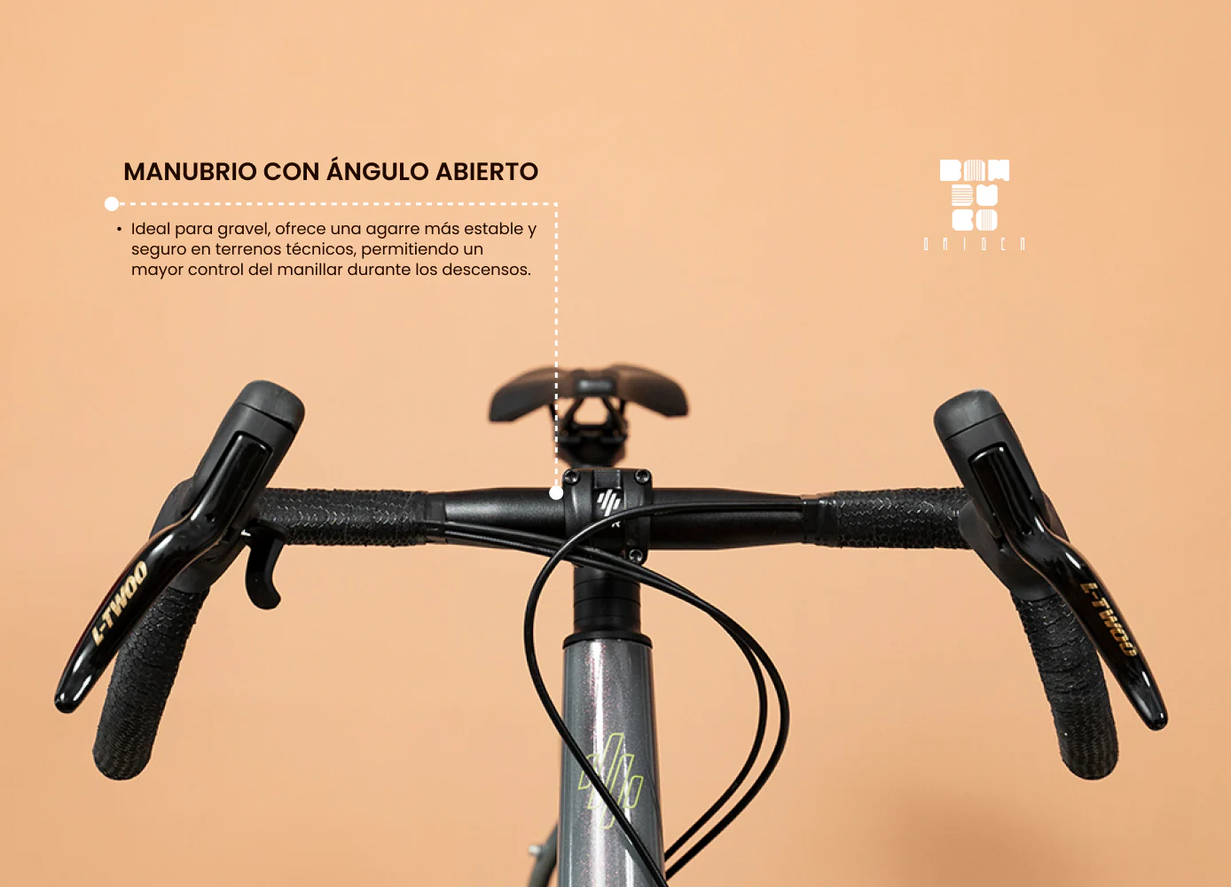 Bicicleta de gravel ORIGEN AL en aluminio con tenedor en carbono y grupo LTWOO GRT de 1x12 velocidades - Image 13