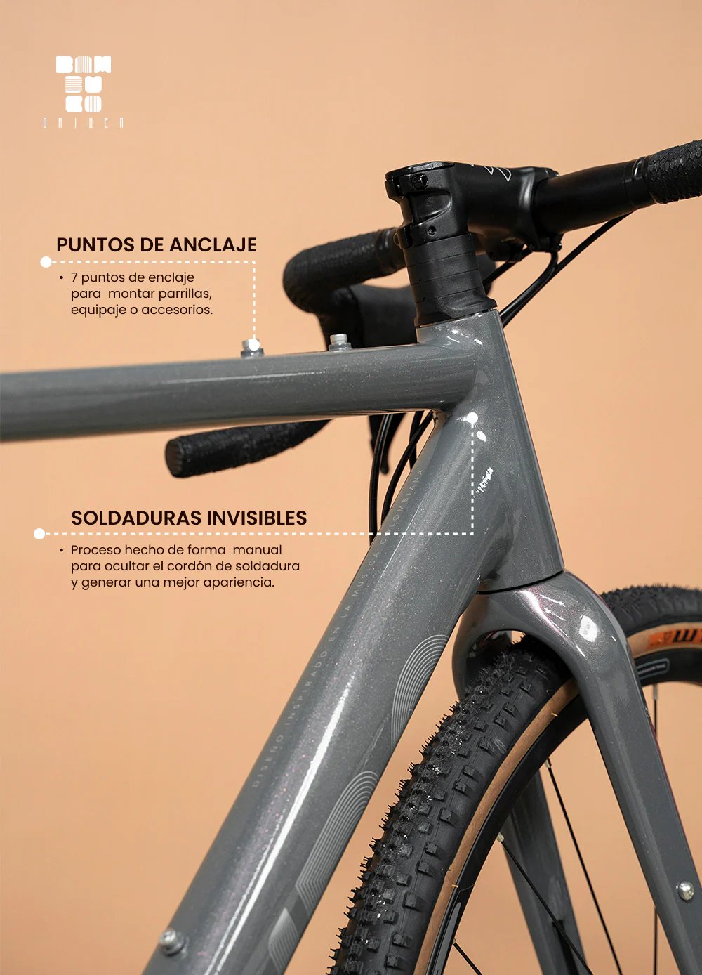 Bicicleta de gravel ORIGEN AL en aluminio con tenedor en carbono y grupo LTWOO GRT de 1x12 velocidades - Image 16