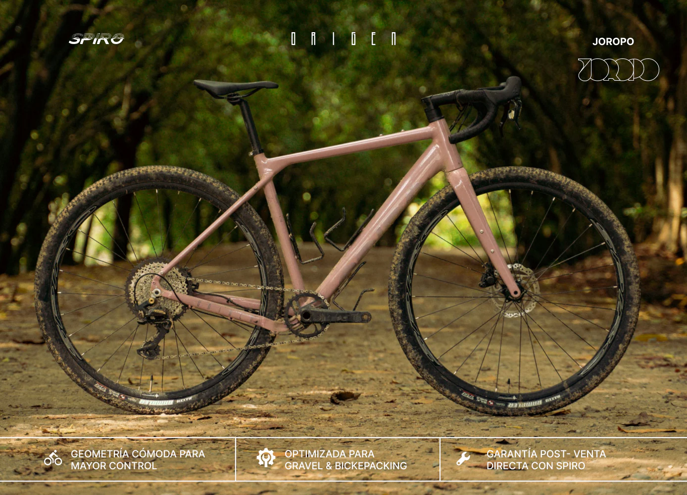 Bicicleta de gravel ORIGEN AL en aluminio con tenedor en carbono y grupo LTWOO GRT de 1x12 velocidades - Image 10