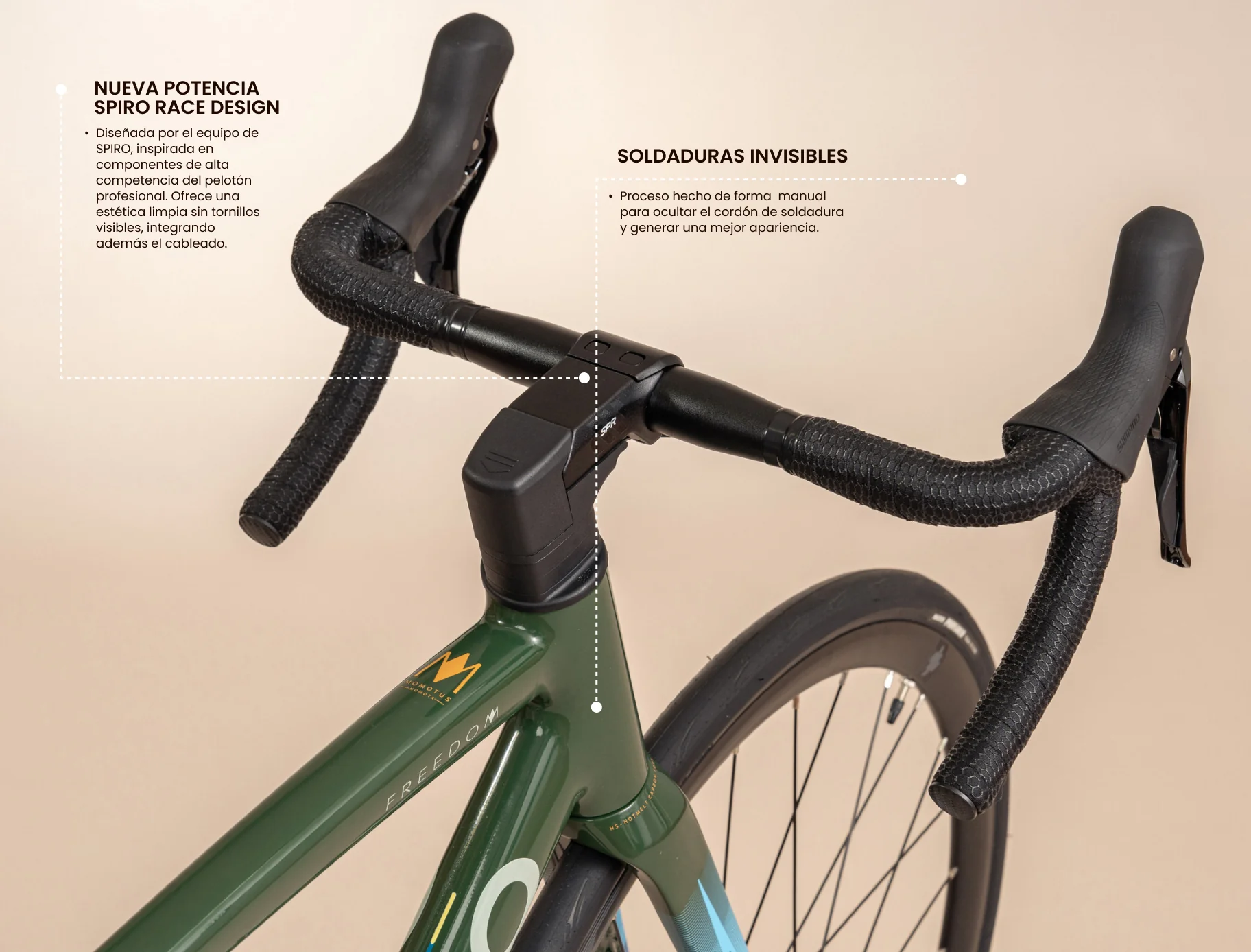 Bicicleta de ruta FREEDOM en aluminio con tenedor en carbono y Shimano 105 de 2x12 vel. - Image 15