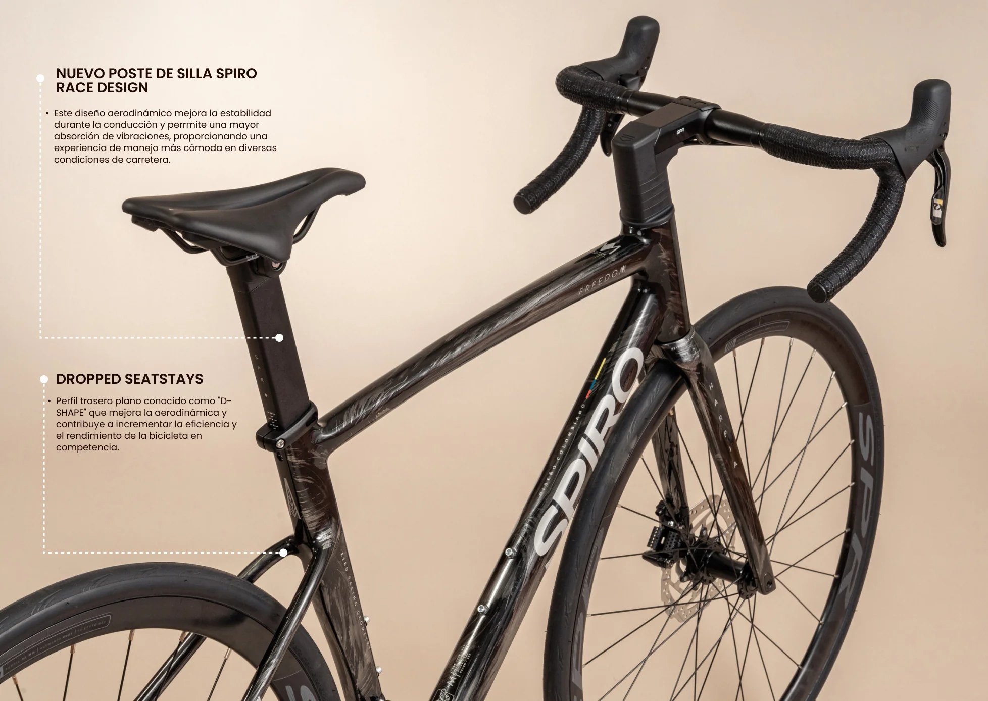 Bicicleta de ruta FREEDOM en aluminio con tenedor en carbono y LTWOO RX de 2x12 vel. - Image 14